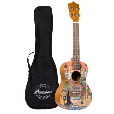 Ukelele Concierto Bamboo Bu-23 Latin Ukulele Con Funda